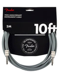Fender 10ft Anniversary instrument cable, gray, 10ft
