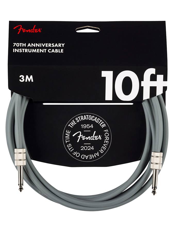 Fender 10ft Anniversary instrument cable, gray, 10ft