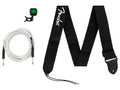 Fender Accessories bundle pack -- cable, tuner, strap