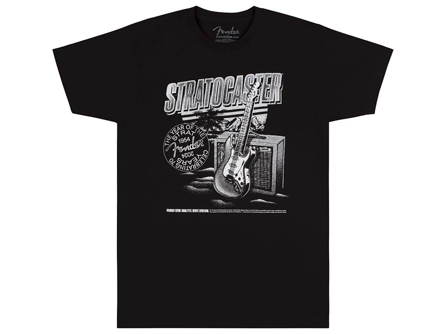 Fender Stratocaster 70th Anniversary, tee, black, L