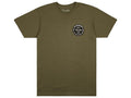 Fender Stratocaster 70th Anniversary badge tee, olive, L
