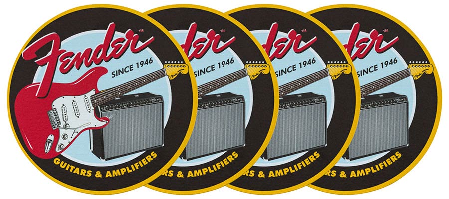 Fender 1946 Guitars & Amps coaster set