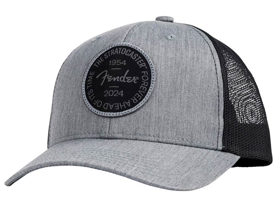 Fender Stratocaster 70th Anniversary badge hat, gray heather, one size