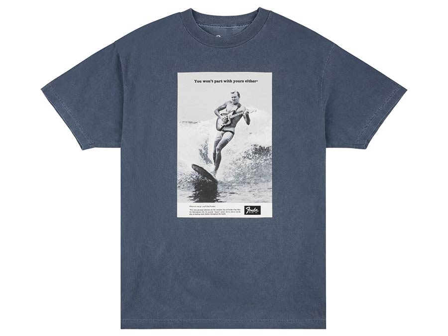 Fender vintage ad surfer tee, ocean, L