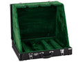 Boston GSC-03-BK Guitar stand case for 3 guitars, with movable body pads, black tolex with green plush
