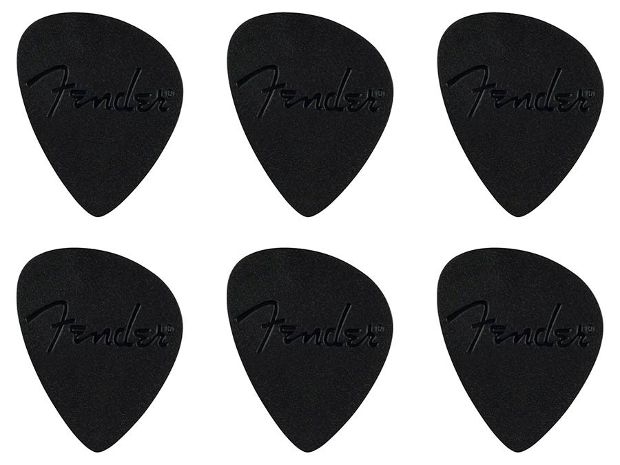 Fender offset picks, 6 pieces, black
