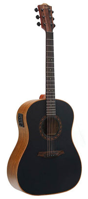 Bromo BAT9ME/BK Tahoma Series Round Shoulder Dreadnought Elektro-akoestische Gitaar - Black