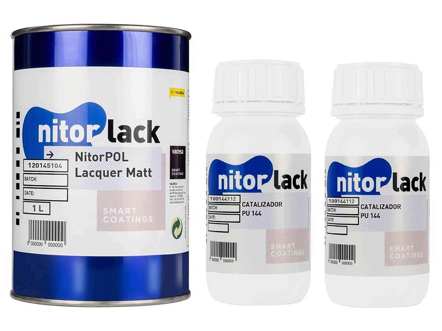 NitorLACK - N120145104 - polyurethane lacquer, gloss matte - 1000ml can + 500ml hardener