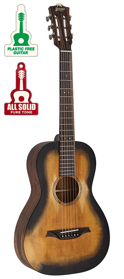 Bromo BAR6H/HS Rocky Mountain Series Parlor Akoestische Gitaar - Historic Sunburst