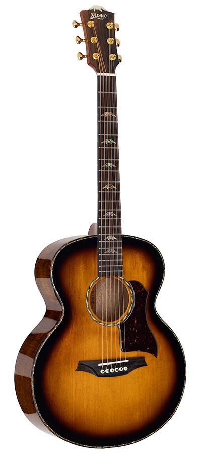 Bromo BAN8E/VS Denali Series Mini Jumbo Elektro-akoestische Gitaar - Vintage Sunburst