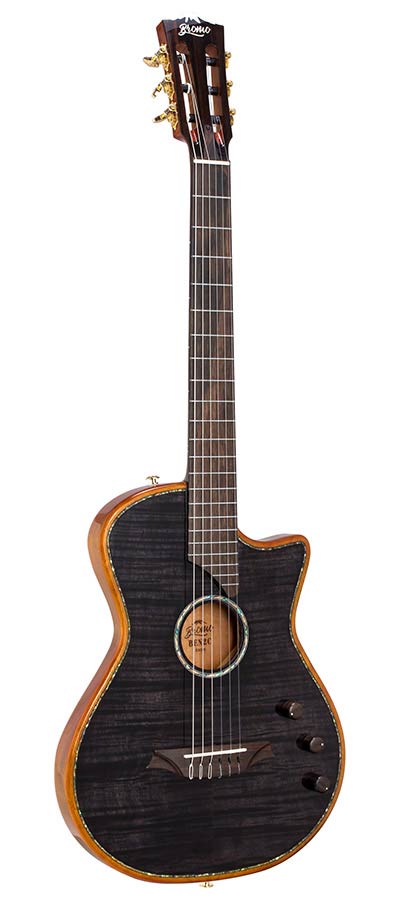 Bromo BEN2C/TBK Fusion Craft Series Elektrische Nylonsnarige Gitaar - Black