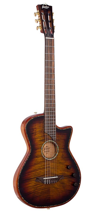 Bromo BEN2C/3TS Fusion Craft Series Elektrische Nylonsnarige Gitaar - Vintage Sunburst