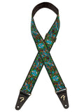 Fender mosaic jacquard strap, green