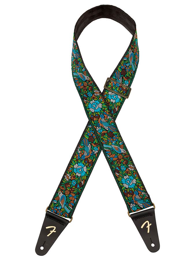 Fender mosaic jacquard strap, green