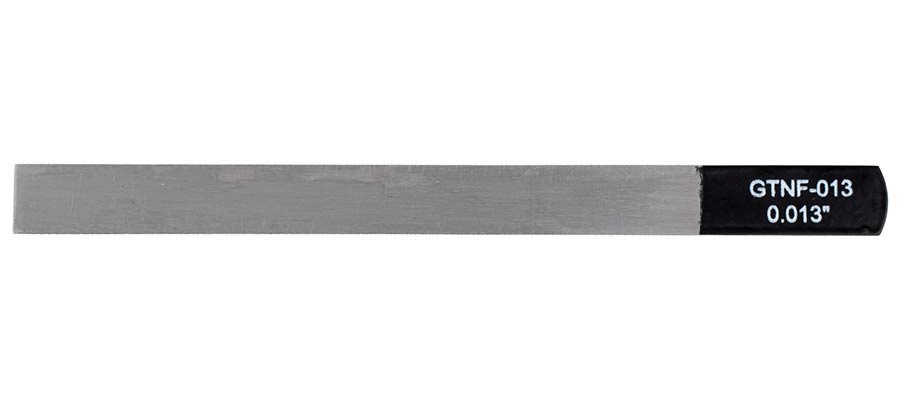 Boston GTNF-013 Gauged nut slotting file 0.013" (0.33mm) 150x12mm, 65Mn carbon steel HRC 35-55 hardness