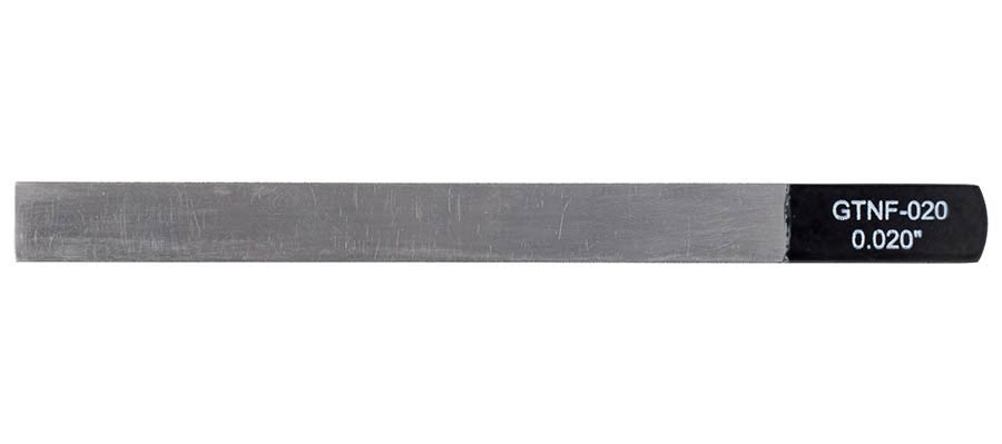 Boston GTNF-020 Gauged nut slotting file 0.020" (0.50mm) 150x12mm, 65Mn carbon steel HRC 35-55 hardness