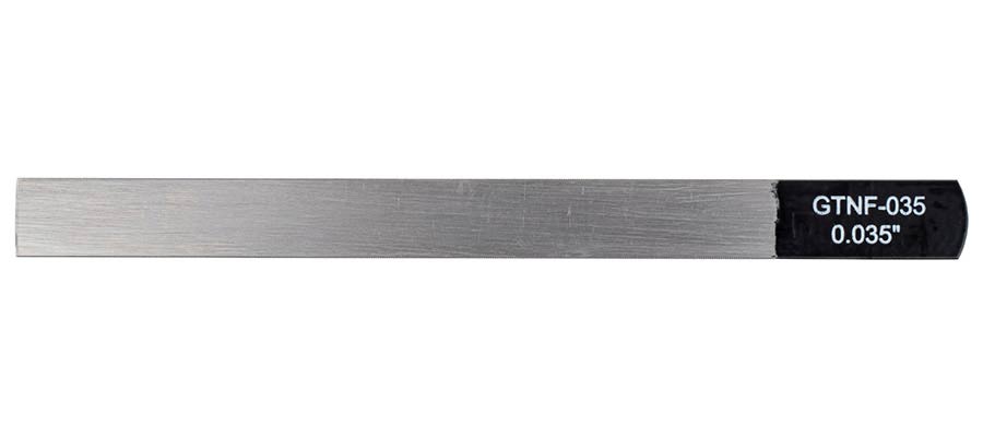 Boston GTNF-035 Gauged nut slotting file 0.035" (0.88mm) 150x12mm, 65Mn carbon steel HRC 35-55 hardness