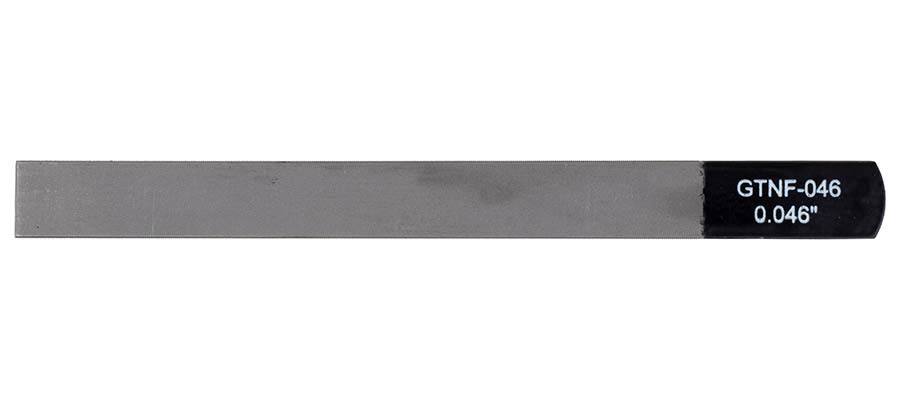 Boston GTNF-046 Gauged nut slotting file 0.046" (1.15mm) 150x12mm, 65Mn carbon steel HRC 35-55 hardness
