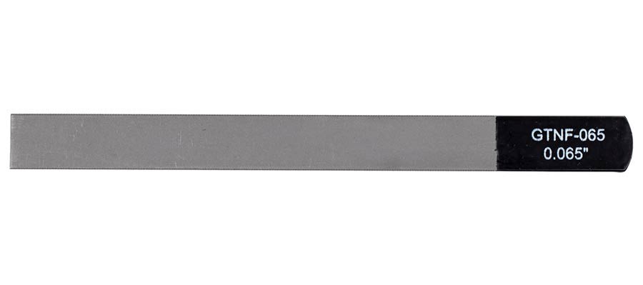Boston GTNF-065 Gauged nut slotting file 0.065" (1.65mm) 150x12mm, 65Mn carbon steel HRC 35-55 hardness