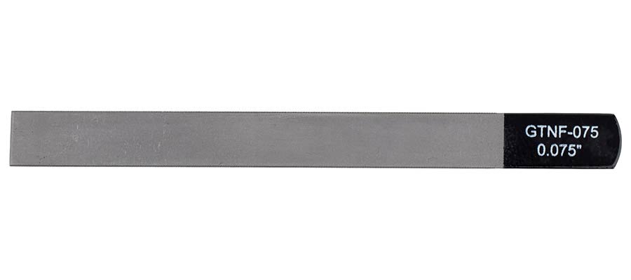 Boston GTNF-075 Gauged nut slotting file 0.075" (1.90mm) 150x12mm, 65Mn carbon steel HRC 35-55 hardness