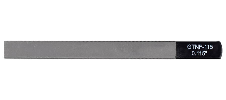 Boston GTNF-115 Gauged nut slotting file 0.115" (2.90mm) 150x12mm, 65Mn carbon steel HRC 35-55 hardness