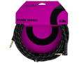 Boston GCRB-60A Woven jacket instrument cable jack-angled jack, 6.0 meter, black tweed