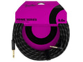 Boston GCRB-90A Woven jacket instrument cable jack-angled jack, 9.0 meter, black tweed