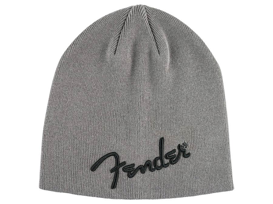 Fender logo beanie, charcoal heather gray, one size