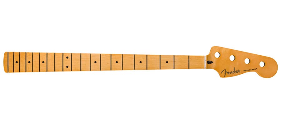 Fender Player II Series Precision Bass neck, 22 medium jumbo frets, maple, 9.5", modern "c"