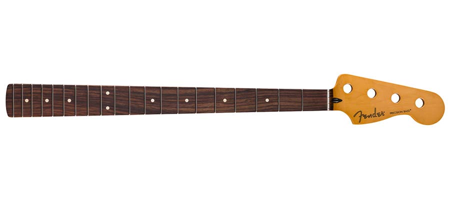Fender Player II Series Precision Bass neck, 22 medium jumbo frets, rosewood, 9.5", modern "c"