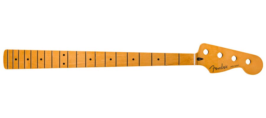 Fender Player II Series Jazz Bass neck, 22 medium jumbo frets, maple, 9.5", modern "c"