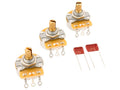 Fender Stratocaster split shaft potentiometer and capacitor kit, 3-pack