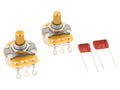 Fender Telecaster solid shaft potentiometer and capacitor kit, 2-pack