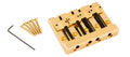 Fender Himass 4-string bass bridge assembly with zinc saddles, gold