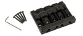Fender Himass 4-string bass bridge assembly with zinc saddles, black