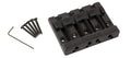 Fender Himass 4-string bass bridge assembly with brass saddles, black