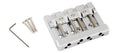 Fender Himass string-through 4-string bass bridge assembly with brass saddles, chrome