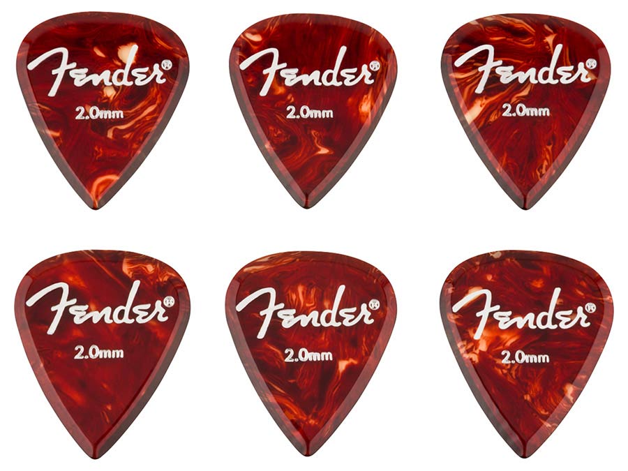 Fender Aero acrylic picks, 6-pack, 2.0mm