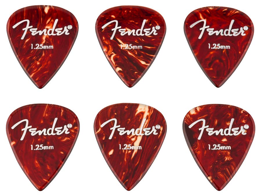 Fender Aero acrylic picks, 6-pack, 1.25mm