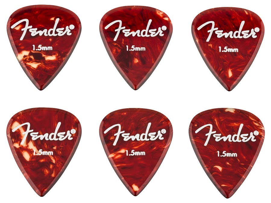 Fender Aero acrylic picks, 6-pack, 1.5mm