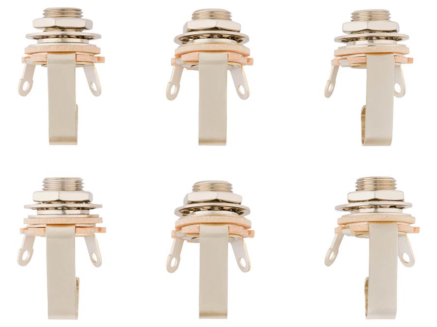 Fender 1/4" 2-conductor guitar output jack (6-pack)