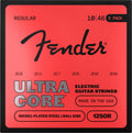 Fender string set electric, nickel plated steel, ball end, 10-46, 3-pack