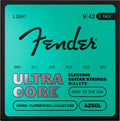 Fender string set electric, nickel plated steel, bullet end, 9-42, 3-pack