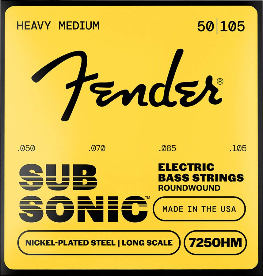 Fender string set electric bass, nickel plated steel, long scale, 50-105