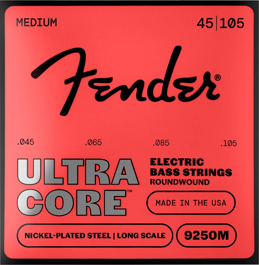 Fender string set electric bass, nickel plated steel, ball end, 45-105