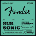 Fender string set electric bass, stainless steel roundwound, long scale, 45-100