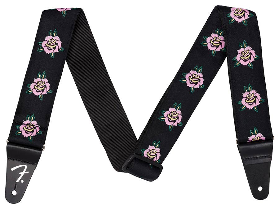 Fender guitar strap, pink 2"
