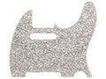 Fender pickguard Telecaster SS, hybrid glass/glitter, silver sparkle