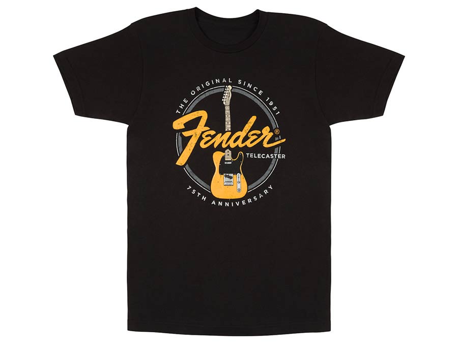 Fender Telecaster 75th Anniversary, tee, vintage black, XXL