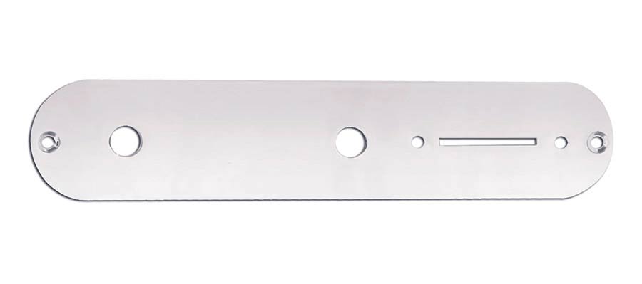 Boston CP-TE-C Control plate, 32x160mm, Teaser, 8,5mm holes for metric pots, chrome